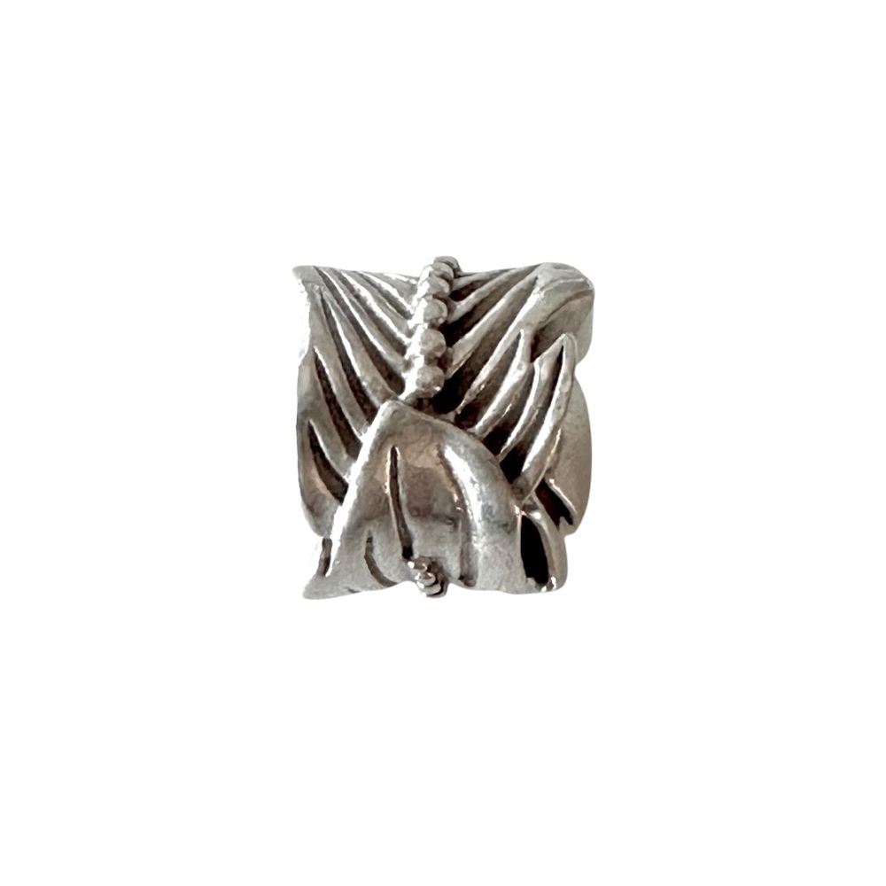 Pandora Retired Sterling Silver 925 Rolled Feather Charm
